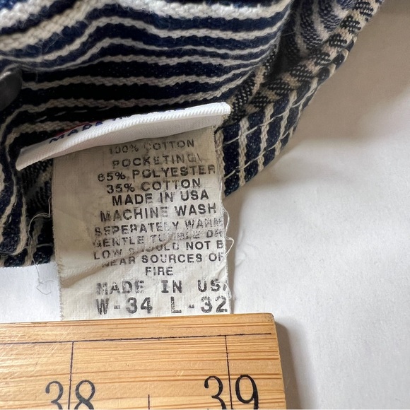 Vintage Pointer Brand Mens Stripe Railroad USA Overalls Workwear 34x32 Unisex - Picture 11 of 16